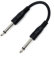 DRUT 15cm 6.35mm 1/4 TS Mono Jack to Jack Plug Lead for Guitar, Amplifiers, Music Instruments, Speakers, Microphone Cable Straight Ends, Black 0.5ft