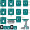 TAIRDA Battery Holder Tool Holder, 5 Packs Battery Holder for Makita 18v Battery, 5 Packs Tool Holder for Makita 18v Tools