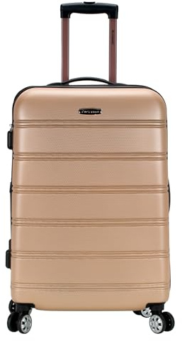 Rockland Santa Fe Hardside Spinner Wheel Luggage, Champagner, 24 Medium, Melbourne Hardside Erweiterbares Gepäck mit Spinnrollen