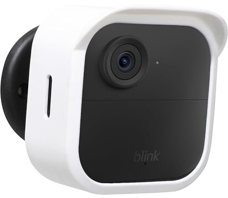 Protective Silicone Skin Case Compatible with Blink Outdoor Camera 4th Gen - Camouflage Cover with Sun Glare, UV & Weather Protection (White, 1 Pack)