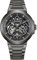 FIYTA Intergalactic Series Mechanische Automatikuhr aus Edelstahl mit Kreisgehäuse und Edelstahlarmband für Herren, Schwarzes Zifferblatt, 42mm, Kleideruhr