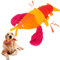 ZAOWU Hundespielzeug in Hummerform, Interaktives Naturlatex Patch Spielzeug, Ausgestopftes Haustierspielzeug, Quietschendes Welpen Hundespielzeug