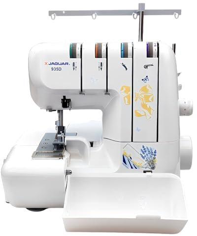 Jaguar 935D Serger, máquina de coser overlock, incluye paquete de accesorios grande