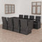 SECOLI Rattan Gartenmöbel Set 8 Personen Garten Essgruppe 8 Personen esstisch mit 8 Rattansessel verstel Gartengarnitur Rattanmöbel Esstisch Sitzgarnitur-Schwarz-9-tlg