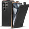 Verco Flip Cover für Samsung Galaxy S24 Ultra Case, Flipstyle Schutzhülle für Samsung S24 Ultra Hülle Tasche vertikal klappbare Handyhülle, Schwarz