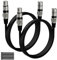 Mygatti Câble Microphone XLR 3 Mètres(Lot de 2,Nior),mâle vers femelle,câble patch DMX équilibre blindé 3 broches,Avec suppression EMI et RFI,Compatible avec amplificateur,hautparleur