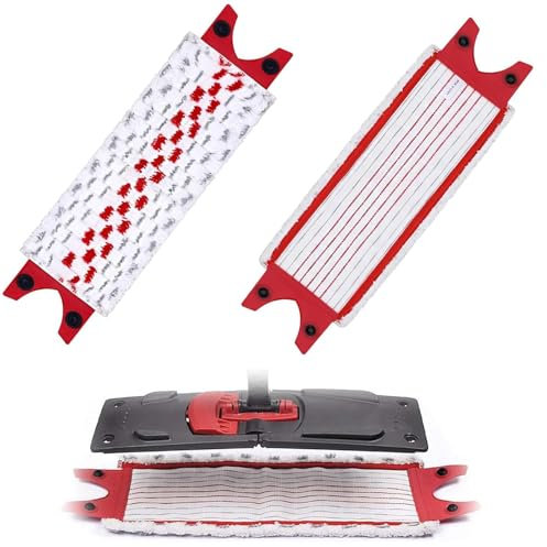 Vileda 2 Pack Mop Heads & Spray Mop - Removes All Stains (Red)