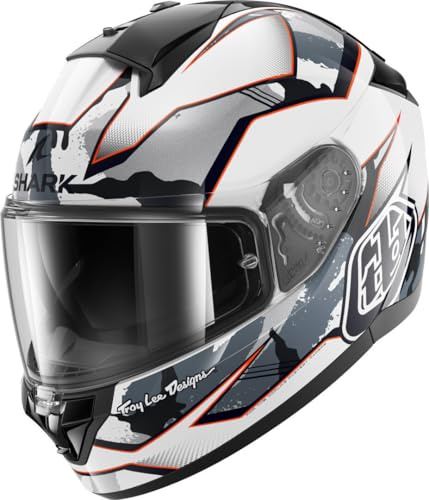 Shark, Integraler Motorradhelm RIDILL 2 MATRIX x TROY LEE DESIGN CAMO White Silver Red, XS