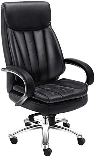 MYVVKIA Stuhl mit hoher Rückenlehne und Rückenstütze – ergonomischer Drehstuhl für das Büro zu Hause – schwarzer Computerstuhl
