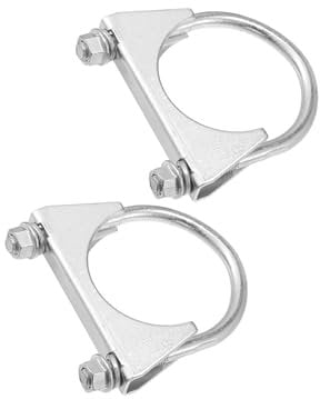 INFINAUTO Round U Bolt Muffler Exhaust Clamps for Car / 2.25 ID 58mm / 2 Pcs Stylish Design