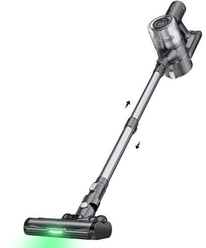 Proscenic Cordless Vacuum Cleaner, 45Kpa 50Mins Runtime Vacuum Cleaner Cordless Powerful, Anti-Tangle, LED Display, Rechargeable Lightweight Stick Vacuum for Pet Hair Floor Carpet, P13