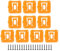 sourcing map 10pcs Battery Holder Wall Mount Dock Battery Storage Rack Tool Holder with Screw for 20V Li-ion Battery, Yellow