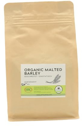 ALMICANNA: Organic Malted Barley 450g - Nützliche Enzyme für Cannabispflanzen - Beschleunigt den Reifungsprozess - Als Top Dress und Amendment im Living Soil