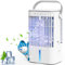 Aire acondicionado portátil, enfriador de aire evaporativo de 1200 ml, mini aire acondicionado personal con 3 velocidades y temporizador de 2/4 horas, ventilador de unidad de CA portátil oscilante de