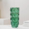 Vase à fleurs en verre pour décoration Vert 27,9 cm de haut