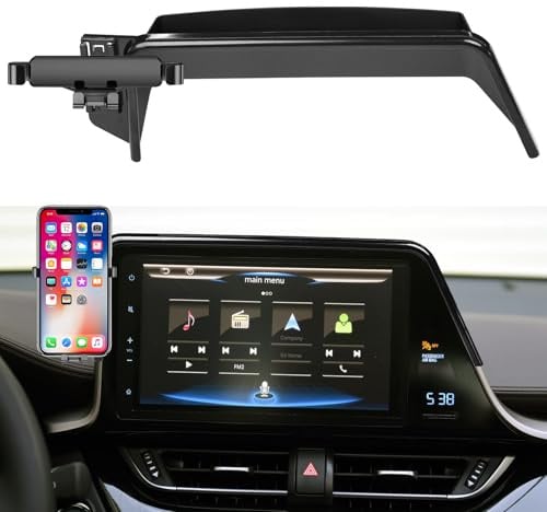 TTCR-II Compatibile con Toyota CHR Supporto Telefono 2019 2020 2021 2022 | CHR Supporto Cellulare con Vano Portaoggetti, 8 (20,32 cm) Schermo per Toyota Auto Telefono Girevole a 360°