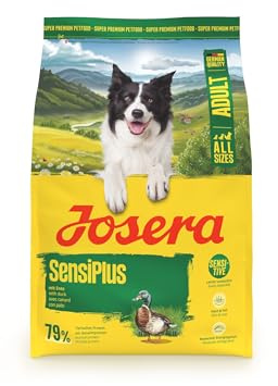 Josera Adult SensiPlus complete dog food | Highly digestible | Moderate energy | Sensitive digestion Skin & Coat | Gluten-free | 3kg