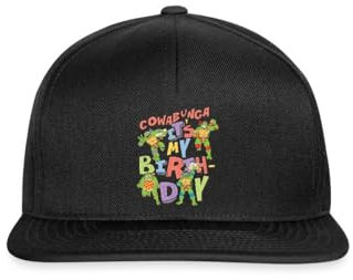 Spreadshirt Teenage Mutant Ninja Turtles It's My Birthday Snapback Cap, One Size, Schwarz/Schwarz