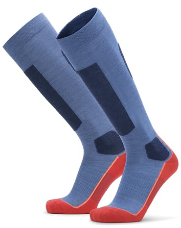 DANISH ENDURANCE Leichte Merino Skisocken, 1 & 2 Paar | Merino Thermo Skisocken, ultraleichte Präzisionspassform, Geruchshemmend, für Alpinski & Skitouren, Unisex
