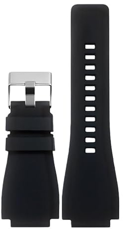ROUHO 22 x 33mm Bracelet Montre Silicone Étanche, Interface Échancrée Caoutchouc Remplacement pour Bell & Ross BR05