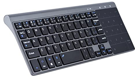 SENECESLI Portable Slim 2.4Ghz Wireless Keyboard with Touchpad, Mini Handheld Keyboard for PC Notebook TV BoxAndroid IOSWindows System