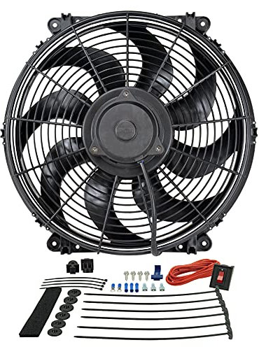 Derale DER-16516 Elektrischer Ventilator, einzeln, 40,6 cm Durchmesser, wendbar, 2.175 cfm, Kunststoff, je