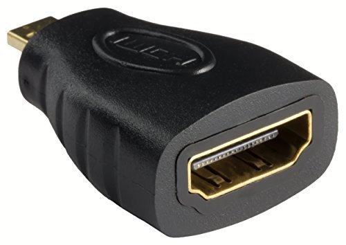 Mumbi Micro HDMI auf HDMI Adapter - Vergoldet + Zertifiziert - Buchse (19pol) auf Mikro Stecker - Mit Ethernet und Audio Rückkanal