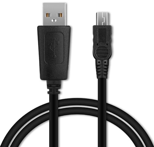 CELLONIC 1x > Mini USB Datenkabel kompatibel mit HP Photosmart R927, R707 | 2.0, 1m, PVC, schwarz, für HP Photosmart R717, R727, R507, R847, R607, R725, R837, V5040u, R937, 433, 435, 735, R742, Mz67