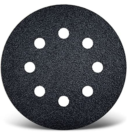 MENZER Black Schleifscheiben 115 mm, 8-Loch (50 Stk.) K60 | f. Exzenterschleifer, Siliciumcarbid, Klettbefestigung