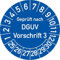 Geprüft nach DGUV Vorschrift 3 Prüfplakette, 100 Stück, in verschiedenen Farben und Größen, Prüfetikett Prüfsiegel Plakette DGUV V3 (25 mm Ø, Blau)