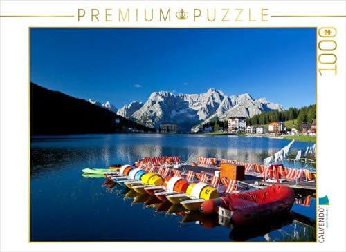 Puzzle · Boote am Misurinasee | Südtirol · 1000 Teile · Lege-Größe 64 × 48 cm · CALVENDO Puzzle