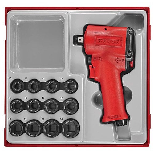 Teng Tools 13pc Mini 1/2 Air Impact Wrench Gun with 12 Impact Sockets TTDAWM13M