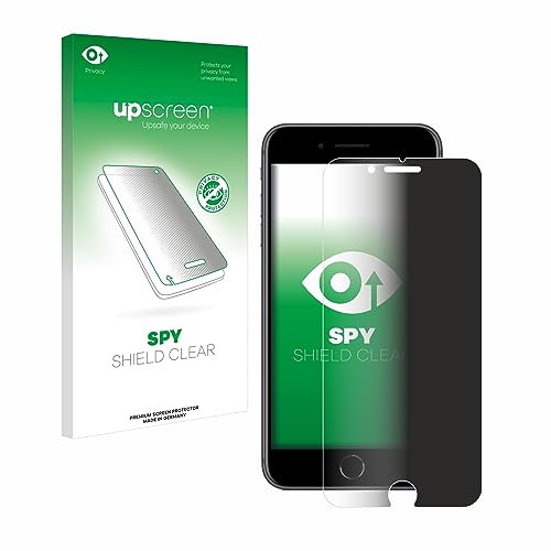 upscreen Anti-Spy Blickschutzfolie für Apple iPhone 8 Plus Made in Germany, Privacy Screen Displayschutz-Folie [Sichtschutz, Blaulichtfilter]