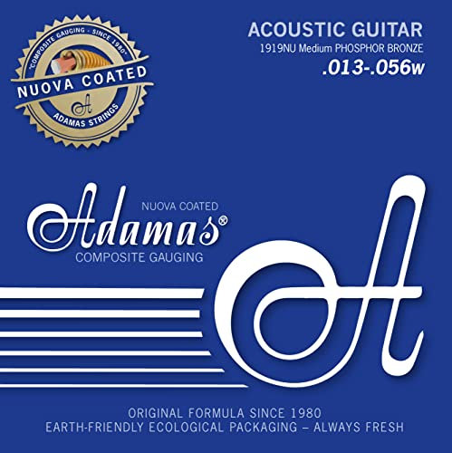 Adamas Corde per Chitarra Acoustica Nuova Phosphor Bronze Coated Medium .013-.056 1919NU