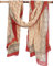 GURU SHOP Leichter Pareo, Sarong, Handbedrucktes Baumwolltuch - rot Kombination 12, Herren/Damen, Baumwolle