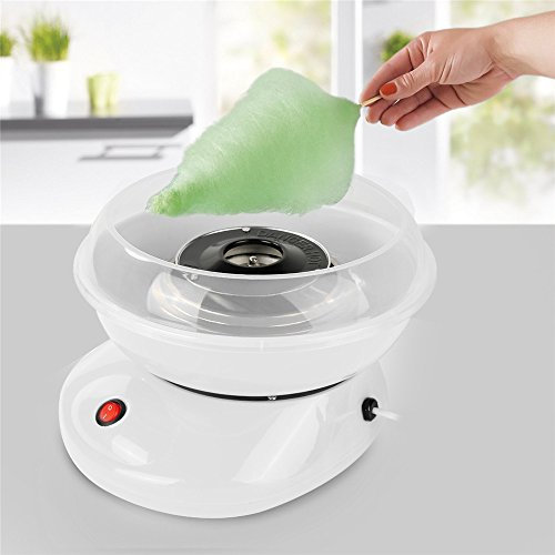 Mini Automat Zuckerwattemaschine Zuckerwattegerät CandyMaker 220V EU 500W (Weiß)