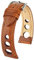 HIRSCH Unisex Uhrenarmband Büffelkalb Modell Rally 18 mm Goldbraun
