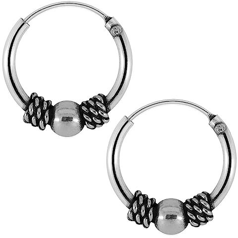 Soul-Cats© 1 Paar Bali Creolen aus 925 Sterling Silber