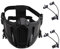 Airsoft Halbgesichtsmasken, kreative Halbgesichts-Schutzmasken, Outdoor-Spiel-Kostüm, Sportmasken für Erwachsene, Männer, Frauen, CS, Jagd, Paintball, Schießen (schwarz)