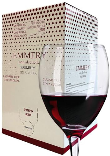 Vino senza alcol 0,0 Rosso Premium | Sacchetto in scatola da 10 litri | Equivalente a più di 13 bottiglie da 750 ml