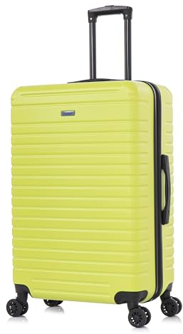 InUSA DEEP Luggage with GEL Handle | Spacious Traveling Suitcases, Travel Suitcase with Dual Spinner Wheels and Studs | 28 Inch Large Hardside Luggage | Green
