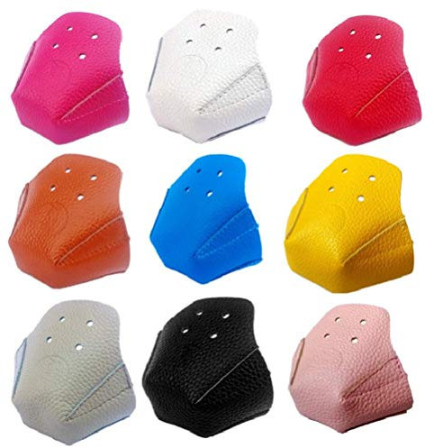 Breale 1 Paar Anti-Reibung Rollschuh-Zehenschutzkappen aus PU-Leder mit 4 Löchern für Rollschuh-zubehör