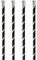 PAPSTAR Lot de 100 pailles en papier avec cuillère, diamètre 8 mm, 20 cm, noir/blanc 87991