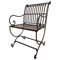 aubaho Gartenstuhl Stuhl Gartenmobiliar Nostalgie Eisen 86cm braun Antik-Stil