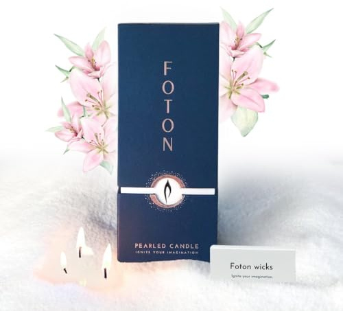 Foton Pearled Candle 18 Oz - Lazy Lulu Tropical Hawaiian Scented Non Toxic Luxury Long Lasting Powder Wax Sand Candles up to 120 Hours - Refillable Pearl Candle Sand with 30 Wicks