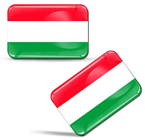 SkinoEu 2 x 3D Aufkleber Ungarn Flagge Ungarisch Fahne F 111