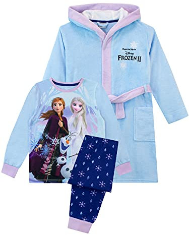 Disney Vestaglia da Notte Pigiama per Ragazze Frozen Blu 3-4 Anni