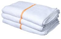 Bar Mops 100% Cotton 16x19 Gold Stripe - White - 30oz (36)