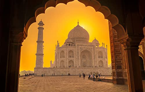 LHJOYSP Geschenk Junge 3D Puzzle 1000 Teile Stadt von Indien Taj Mahal Agra 75x50cm