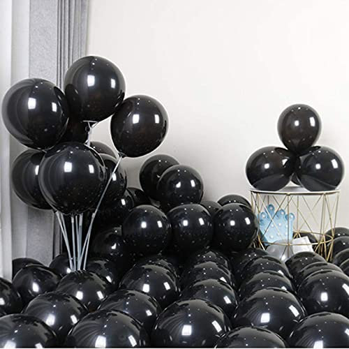 5 Zoll Luftballons Schwarzer,Kleine Latex Helium Ballons für Partys Deko-100 Stück